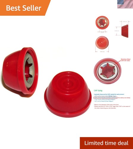 Pack red plastic hub - red, caps
