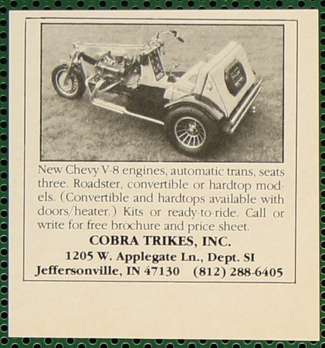 Cobra trikes chevy - chevy, v8